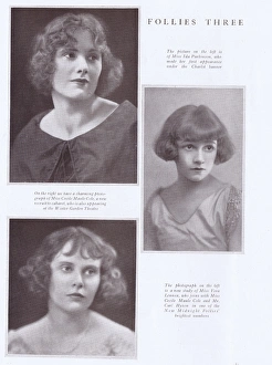 Portraits of three members of the Midnight Follies cabaret s Portraits of three members of the Midnight Follies cabaret s