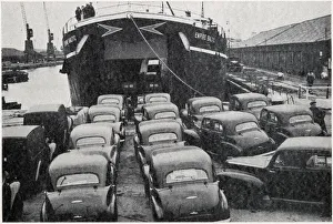 Post-WW2 export trade of cars to the European mainland Post-WW2 export trade of cars to the European mainland