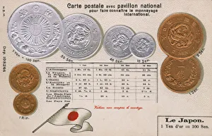 Currency Gallery: Postcard explaining the currency of Japan