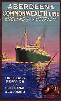 Suez Collection: Poster advertising Aberdeen & Commonwealth Line cruises