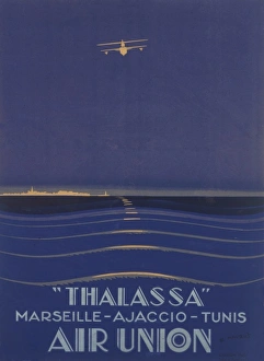 Corsica Gallery: Poster advertising Air Union flights