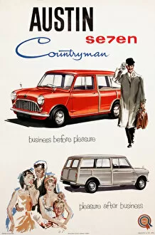 Briefcase Gallery: Poster advertising Austin Seven Countryman car