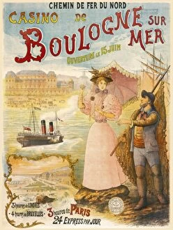 Gambling Collection: Poster advertising Boulogne sur Mer, France