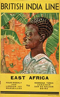 Beira Gallery: Poster advertising the British India Line to East Africa