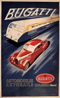 Alsace Gallery: Poster advertising Bugatti