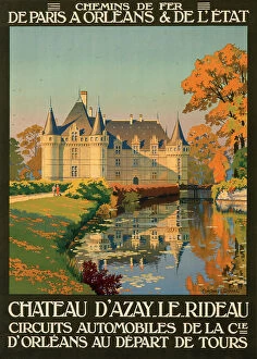 Poster advertising Chateau d'Azay le Rideau