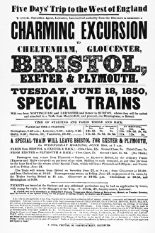 Gloucester Gallery: Poster advertising a Cooks Tours railway excursion