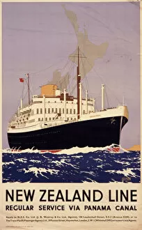 Zealand Collection: Poster advertising New Zealand Line