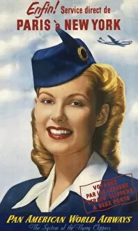 Atlantic Gallery: Poster advertising Pan American World Airways
