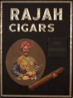 Tobacco Gallery: Poster advertising Rajah Cigars