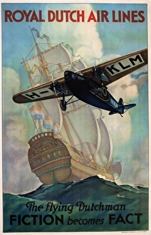 Poster advertising Royal Dutch Air Lines Poster advertising Royal Dutch Air Lines