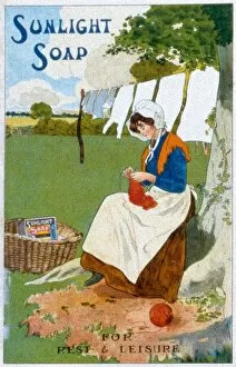 Drying Collection: Poster advertising Sunlight Soap