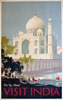 Poster advertising the Taj Mahal, India Poster advertising the Taj Mahal, India