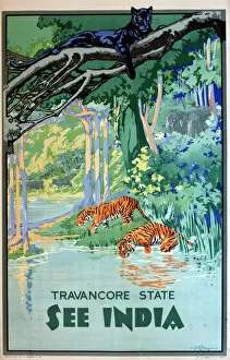 Visit Gallery: Poster advertising Travancore State, India
