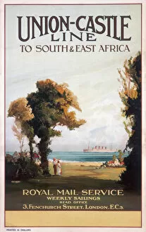 Mail Gallery: Poster advertising the Union Castle Line