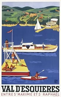 Relaxing Gallery: Poster advertising Val d Esquieres, South of France