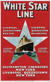 Related Images Gallery: Poster advertising White Star Line to USA and Canada