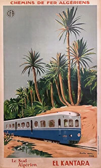 Algiers Collection: Poster, Algerian railway, El Kantara, Algeria
