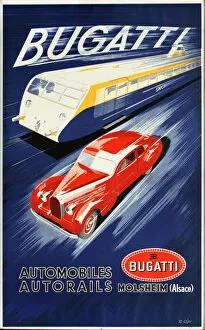 Alsace Gallery: Poster, Bugatti cars and autorails