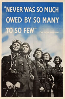 Posters Gallery: Poster, Churchills praise for RAF Pilots