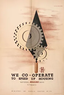 Poster, We co-operate to speed up housing Poster, We co-operate to speed up housing