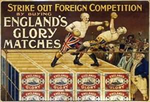 Boxer Gallery: Poster for Englands Glory Matches