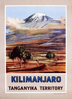 Tanzania Gallery: Poster, Kilimanjaro, Tanganyika Territory, Africa