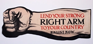 Poster, Lend Your Strong Right Arm to your Country Poster, Lend Your Strong Right Arm to your Country