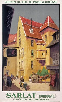 Railways Gallery: Poster for railway trips to Sarlat, in the Dordogne