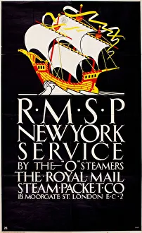 Poster, RMSP New York service by Royal Mail Poster, RMSP New York service by Royal Mail