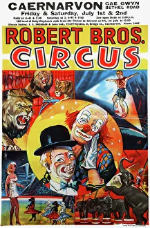 Lions Gallery: Poster, Robert Brothers Circus, Caernarvon, Wales