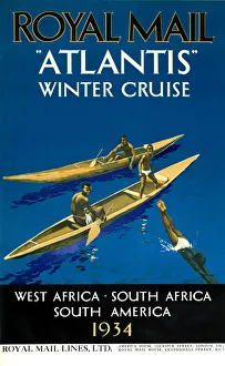Poster, Royal Mail Atlantis Winter Cruise Poster, Royal Mail Atlantis Winter Cruise