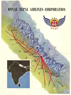 Poster, Royal Nepal Airlines Corporation Poster, Royal Nepal Airlines Corporation