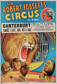 Lions Gallery: Poster, Sir Robert Fossetts Circus and Zoo