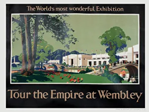 Poster, Tour the Empire at Wembley - the World's most wonderful Exhibition Poster, Tour the Empire at Wembley - the World's most wonderful Exhibition