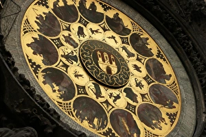 The Prague Astronomical Clock or Prague Orloj. The calendar The Prague Astronomical Clock or Prague Orloj. The calendar