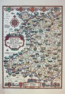 Pratts High Test Plan of Wales Print, 1932