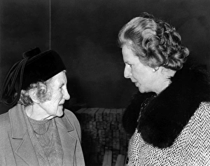 Prime Minister Margaret Thatcher with Dowager Lady St. Levan Prime Minister Margaret Thatcher with Dowager Lady St. Levan