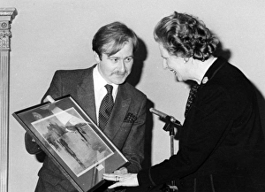 Prime Minister Margaret Thatcher - Presented with a painting Prime Minister Margaret Thatcher - Presented with a painting