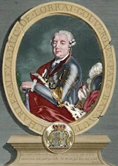 Prince Charles Alexander of Lorraine (1712-1780). Engraving