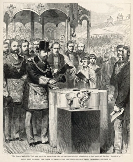 Prince of Wales laying Truro Cathedral foundation stone Prince of Wales laying Truro Cathedral foundation stone