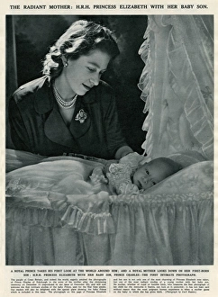 Princess Elizabeth with her baby Prince Charles Princess Elizabeth with her baby Prince Charles
