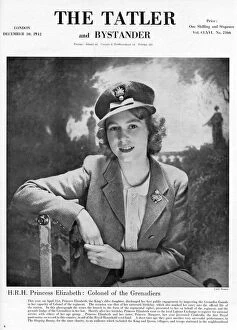 Images Dated 23rd March 2012: Princess Elizabeth as Colonel of the Grenadier Guards, 1942