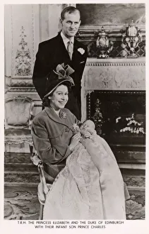 Princess Elizabeth with infant son Prince Charles Princess Elizabeth with infant son Prince Charles