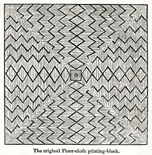 Printing block used at floor cloth factory, SW London Printing block used at floor cloth factory, SW London