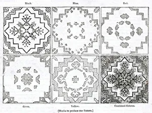 Printing blocks used at floor cloth factory, SW London Printing blocks used at floor cloth factory, SW London