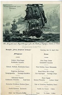 Galleon Collection: Prinz Friedrich Wilhelm lunch and dinner menu
