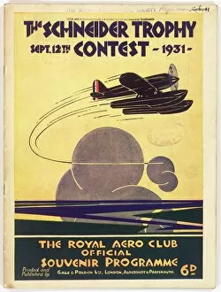 1931 Gallery: Programme cover, Schneider Trophy Contest