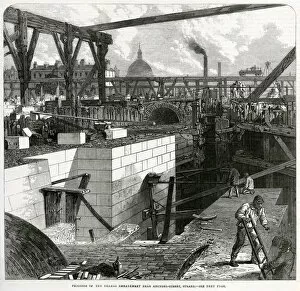 Arundel Gallery: Progress on Thames Embankment 1866