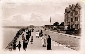 Prints of West Kirby - a seaside town in the Metropolitan Borough of Wirral, Merseyside, England. Historically part of Cheshire.Date: 1913 Merseyside Prints: The Promenade, West Kirby Print 1913